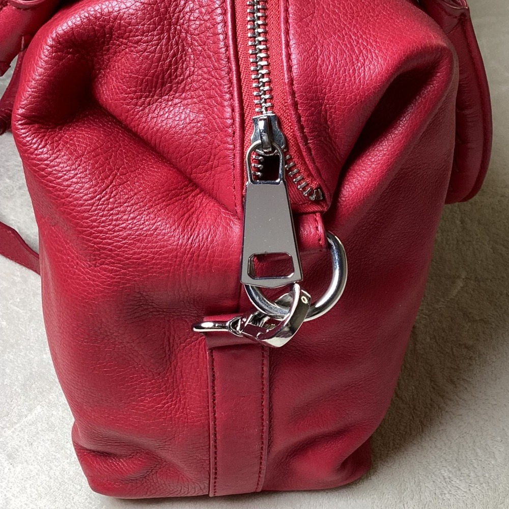 Marc New York Andrew Marc Red Pebbled Leather Large satchel, shoulder/crossbody - Picture 7 of 15